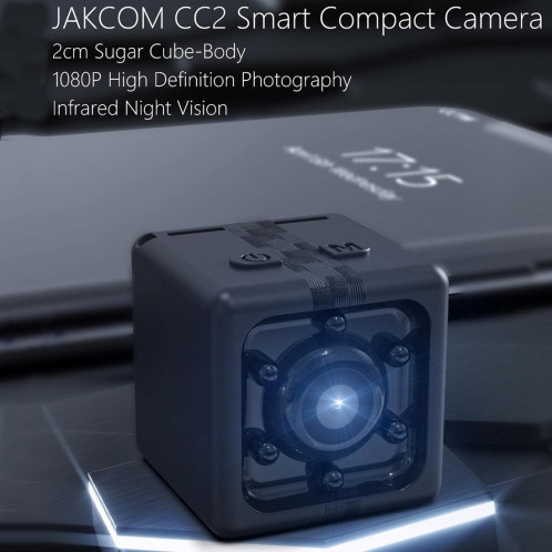 JAKCOM CC2 1080P Enregistreur HD Mini Cube Smart Camera, avec vision nocturne infrarouge et détection de mouvement (noir) SJ017B767-019