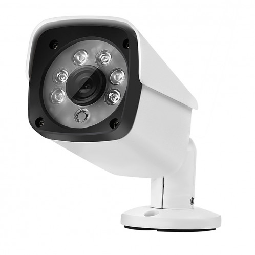 Système de DVR de surveillance A4B3 / Kit 4CH 1080N et caméra de vidéosurveillance CCTV HD étanche 720P 1.0MP, vision nocturne infrarouge de soutien et P2P & QR Code Scan Remote Access (blanc) SH060W1000-010