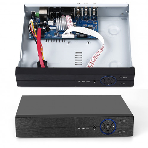 A8B3 / Kit Système DVR de surveillance 8CH 1080N et caméra Bullet HD étanche 720P 1.0MP, vision nocturne infrarouge compatible et télécommande P2P & téléphone (blanc) SH062W976-011