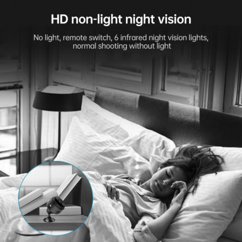 Enregistreur grand angle de vision nocturne de caméra réseau sans fil A9 1080P Wifi (noir) SH380B616-018