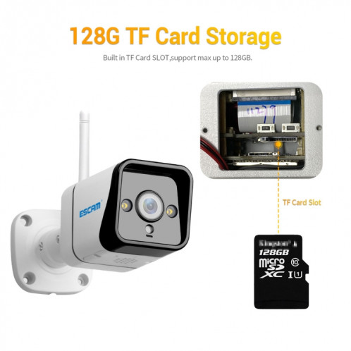 Caméra IP à panneau solaire ESCAM QF320 HD 1080P 4G, prise en charge de la vision nocturne et de la carte TF et de la détection de mouvement PIR et de l'audio bidirectionnel SE77821812-017