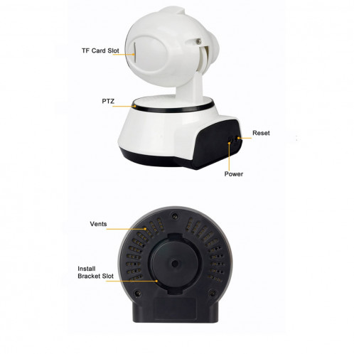 Anpwoo YT001 720P HD WiFi Caméra IP avec 6 LEDs infrarouges PCS, détection de mouvement de soutien et vision nocturne et carte TF (Max 64 Go) SA8021951-015