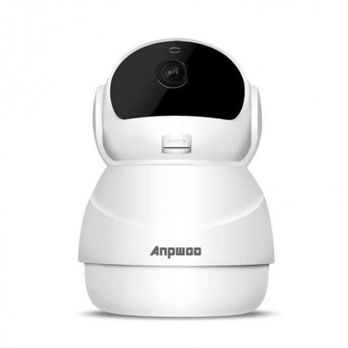 Anpwoo Warrior Caméra IP HD WiFi 1080p GM8135 + SC2145, détection de mouvement de soutien et vision nocturne infrarouge et carte TF (128 Go max.) (Blanc) SA799W1065-013