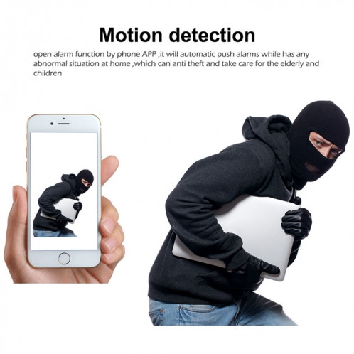 Anpwoo YT008 720P HD WiFi Caméra IP, détection de mouvement de soutien et vision nocturne infrarouge et carte SD (Max 32 Go) (blanc) SA801W648-013