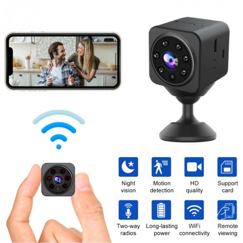 Caméra de surveillance intelligente WiFi sans fil S3 HD 1080P, prise en charge d'un interphone vocal bidirectionnel (noir) SH896B1071-09