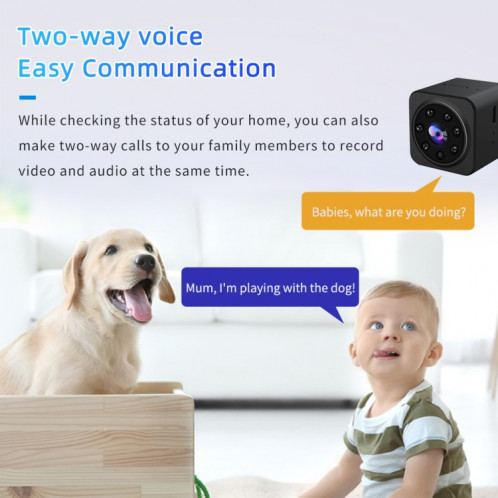 Caméra de surveillance intelligente WiFi sans fil S3 HD 1080P, prise en charge d'un interphone vocal bidirectionnel (noir) SH896B1071-09