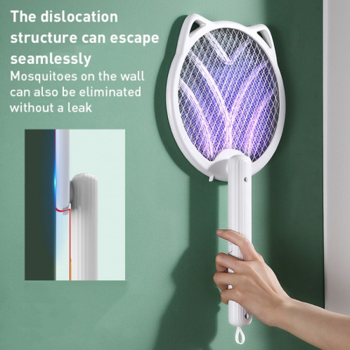 Cat Ear Rotary Electric Mosquito Swatter (blanc) SH125W1004-07