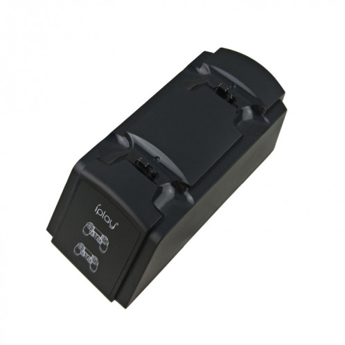 Support de station de chargement à double port / support de charge de contrôleur pour Sony Playstation 4 PS4 et Slim PS4 Pro avec écran à DEL (noir) SH047B1225-07