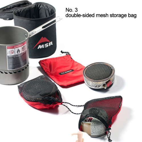5 en 1 voyage multifonctionnel stockage portable accessoires de camping tri net sac ensemble SH0539959-011