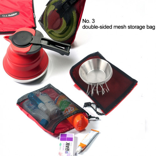 5 en 1 voyage multifonctionnel stockage portable accessoires de camping tri net sac ensemble SH0539959-011