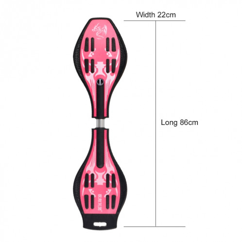 Fashion Vulcan Pattern Two-wheeled Skateboard Luminous Flash Wheel Vitality Board (Noir) SH331B1783-012