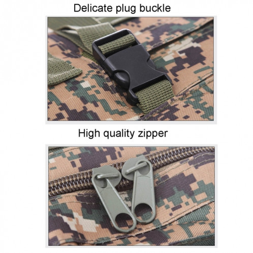 INDEPMAN DL-B001 Mode Camouflage Style Hommes Oxford Tissu Sac À Dos Épaules Sac 40L Randonnée Camping Camping Sac De Voyage Paquet 3D avec MOLLE Expansé & Autocollant Magique & Bandoulière Réglable, SI400C1129-013