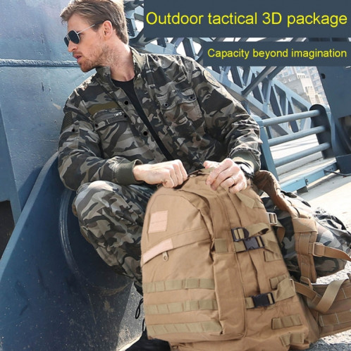 INDEPMAN DL-B001 Mode Camouflage Style Hommes Oxford Tissu Sac À Dos Épaules Sac 40L Randonnée Camping Camping Sac De Voyage Paquet 3D avec MOLLE Expansé & Autocollant Magique & Bandoulière Réglable, SI400C1129-013