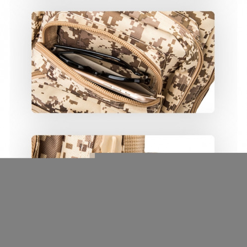 INDEPMAN DL-B002A Mode Camouflage Style Hommes Oxford Tissu Sac À Dos Épaules Sac 25L En Plein Air Randonnée Camping Sac De Voyage 3P Paquet Avec Épaulière MOLLE & IND Etendu Et Bandoulière Réglable, Taille: SI401C783-07