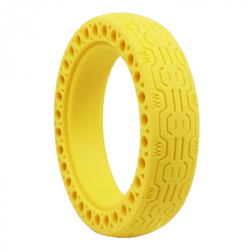 8,5 pouces Scooter électrique résistant à l'usure pneu motif décoratif absorbant les chocs pneu solide en nid d'abeille, adapté pour Xiaomi Mijia M365 (jaune) SH677Y480-04