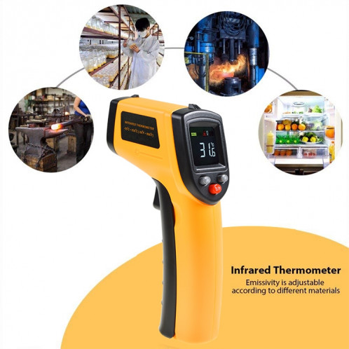 Thermomètre infrarouge à point laser numérique portable GM533, plage de température:-50-530 degrés Celsius SH1720422-08