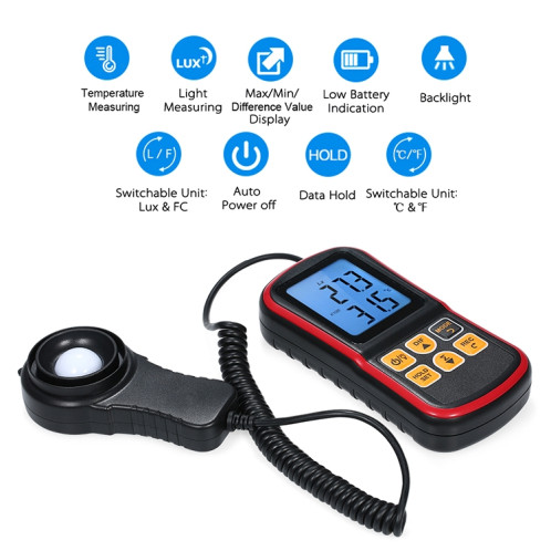 BENETECH GM1030 Illuminomètre numérique Split Portable LUX Meter SB17251494-010