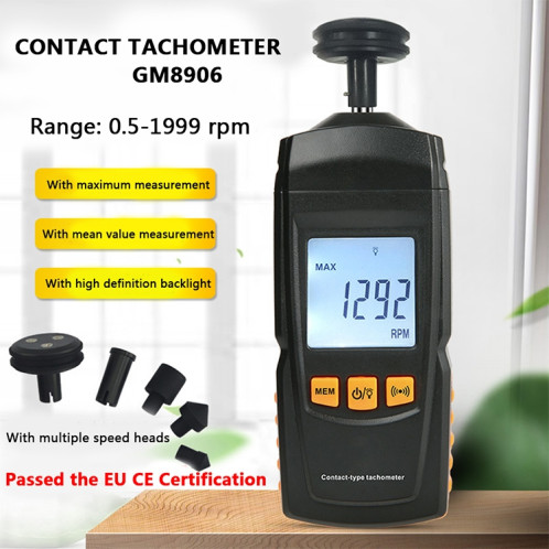 Tachymètre à contact portable BENETECH GM8906 SB1727245-08