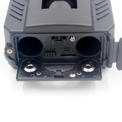 PR-200B Objectif grand angle 120 degrés IP56 étanche 12MP 1080P HD caméra de piste de chasse infrarouge, carte de soutien TF, distance PIR: 10-15m (noir) SH837B1983-011