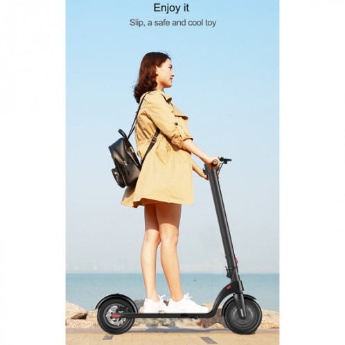  Scooter tout-terrain pliable étanche extérieur X7 avec pneus à vide de 8,5 pouces et écran LCD et lumières LED et batterie au lithium 6,4AH, charge: 20-100 kg (noir) SH8BEU1596-020