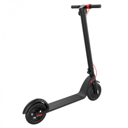  Scooter tout-terrain pliable étanche extérieur X7 avec pneus à vide de 8,5 pouces et écran LCD et lumières LED et batterie au lithium 6,4AH, charge: 20-100 kg (noir) SH8BEU1596-020