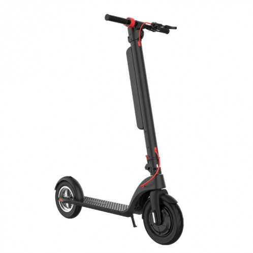  Scooter électrique pliable étanche extérieur X8 avec pneus à vide de 10 pouces et écran LCD et lumières LED et batterie au lithium 10AH, charge: 20-100 kg (noir) SH1BEU421-020