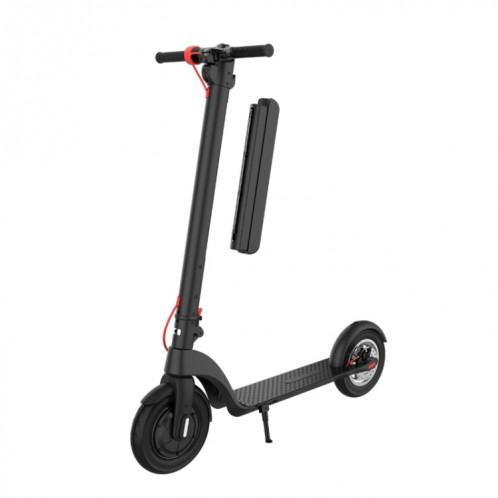  Scooter électrique pliable étanche extérieur X8 avec pneus à vide de 10 pouces et écran LCD et lumières LED et batterie au lithium 10AH, charge: 20-100 kg (noir) SH1BEU421-020