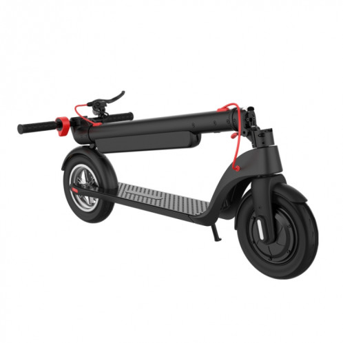  Scooter électrique pliable étanche extérieur X8 avec pneus à vide de 10 pouces et écran LCD et lumières LED et batterie au lithium 10AH, charge: 20-100 kg (noir) SH1BEU421-020