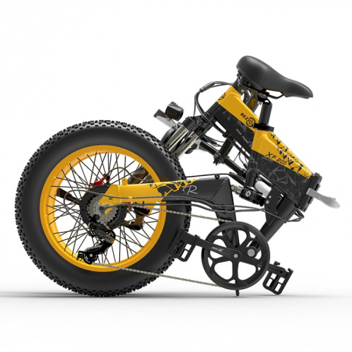  Bézior XF200 48V15AH 1000W Vélo électrique pliant avec des pneus de 20 pouces, prise EU (jaune noir) SB2YEU137-08