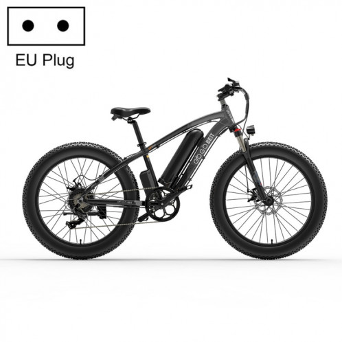  Gogouseat GF600 48V 13AH 1000W Transmission Vélo électrique avec pneus de 26 pouces, prise EU (gris noir) SG6HEU949-07