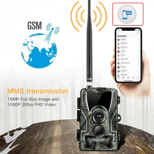 HC801M 2G GSM APPLICATION IP66 IR Vision nocturne de la sécurité Caméra du sentier de chasse, angle PIR de 120 degrés SH2677186-07