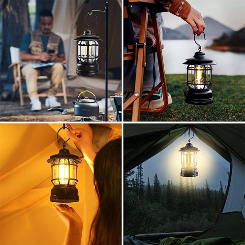 AOTU YT1030 Lampe à main d'urgence pour camping rétro extérieur (noir) SA185B1119-08