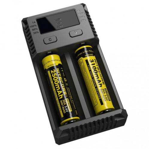 NOUVEAU Chargeur Digi Smart i2 Intelligent Nitecore avec indicateur DEL pour piles 14500, 16340 (RCR123), 18650, 22650, 26650, Ni-MH et Ni-Cd (AA, AAA) SH4073106-08