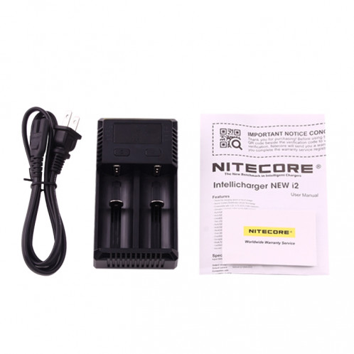 NOUVEAU Chargeur Digi Smart i2 Intelligent Nitecore avec indicateur DEL pour piles 14500, 16340 (RCR123), 18650, 22650, 26650, Ni-MH et Ni-Cd (AA, AAA) SH4073106-08