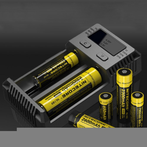 NOUVEAU Chargeur Digi Smart i2 Intelligent Nitecore avec indicateur DEL pour piles 14500, 16340 (RCR123), 18650, 22650, 26650, Ni-MH et Ni-Cd (AA, AAA) SH4073106-08