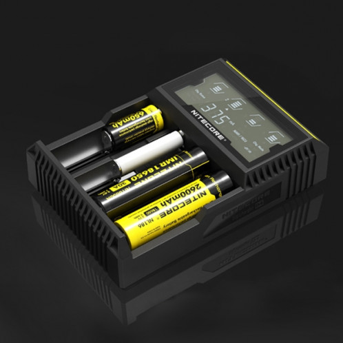 Chargeur Nitecore D4 Intelligent Digi Smart avec écran LCD pour piles 14500, 16340 (RCR123), 18650, 22650, 26650, Ni-MH et Ni-Cd (AA, AAA) SH43021382-09