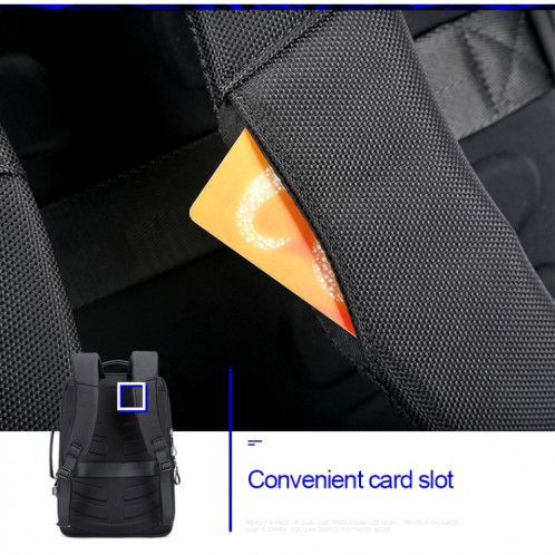 Bopai 751-006641 Sac à dos respirant pour ordinateur portable de grande capacité avec interface USB externe, taille: 30 x 15 x 44 cm (noir) SB561B934-016