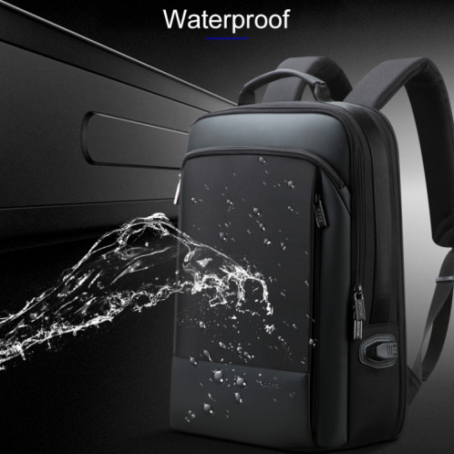 Bopai 61-07311 Sac à dos étanche antivol pour tablette pour ordinateur portable de grande capacité pour 15,6 pouces et moins, port de chargement USB externe (noir) SB574B1722-016