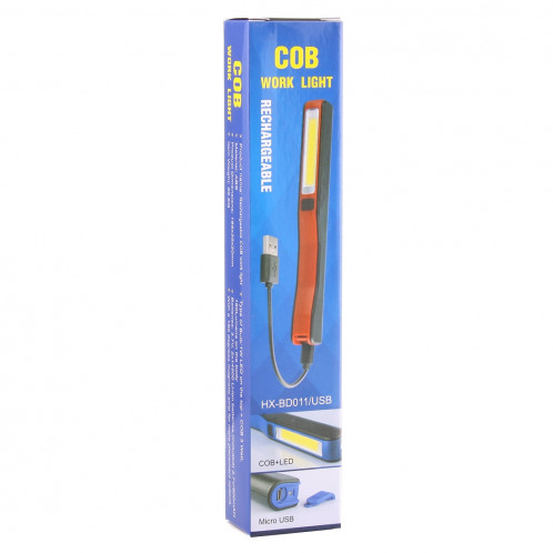 Lumière / lampe-torche de travail de forme de stylo de l'intense luminosité 100LM, lumière blanche, COB LED 2-Modes avec agrafe magnétique rotative de 90 degrés (bleu) SH874L860-011