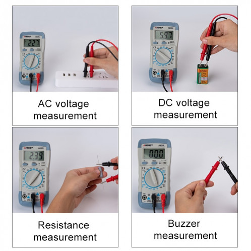 Instrument électrique domestique de multimètre portable ANENG A830L (bleu gris) SA759E799-08