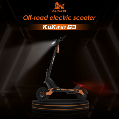  Kukirin G3 10 pouces pneus 1200W 52V 18AH scooter tout-terrain électrique pliant à trois vitesses avec affichage LED SK0BEU1329-018