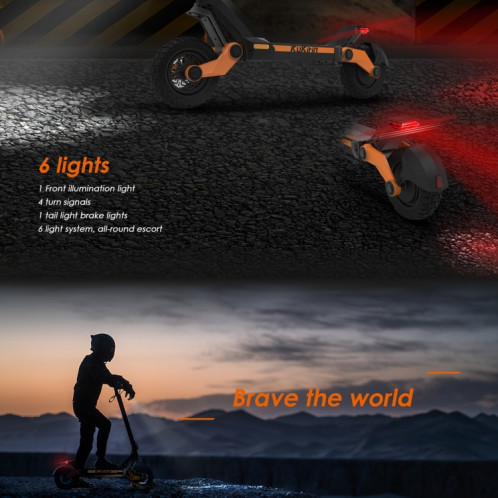  Kukirin G3 10 pouces pneus 1200W 52V 18AH scooter tout-terrain électrique pliant à trois vitesses avec affichage LED SK0BEU1329-018