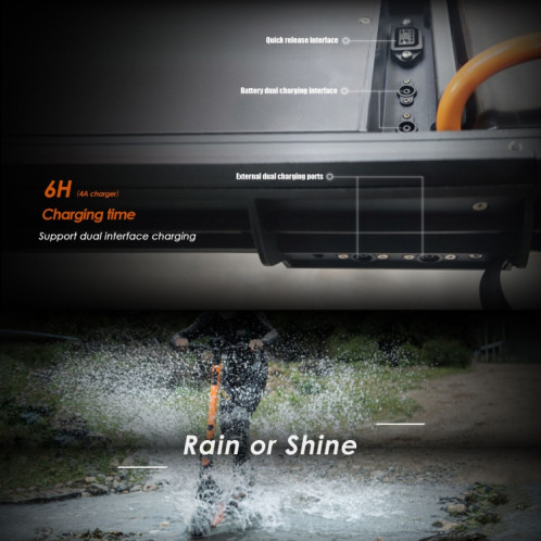  Kukirin G3 Pro Trottinette électrique tout-terrain pliable à trois vitesses avec pneus de 10 pouces 2400 W 52 V 23,4 Ah et écran LED SK1BEU322-018