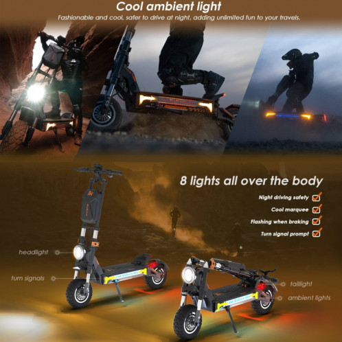  Kukirin G4 Max 12 pouces pneus 3200W 60V 35.2AH scooter tout-terrain électrique pliant à trois vitesses avec affichage LED SK1BEU1993-017