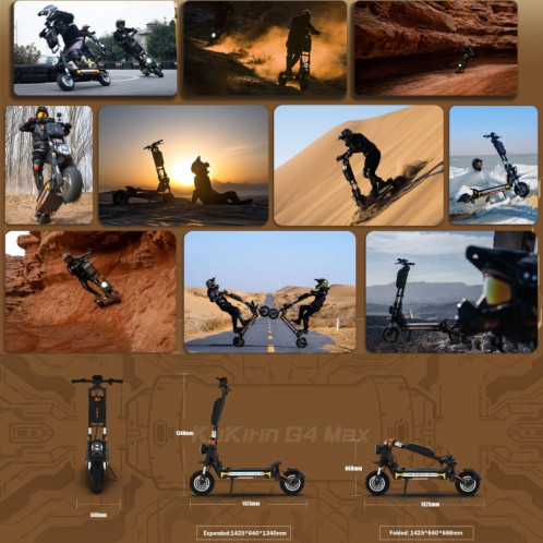  Kukirin G4 Max 12 pouces pneus 3200W 60V 35.2AH scooter tout-terrain électrique pliant à trois vitesses avec affichage LED SK1BEU1993-017
