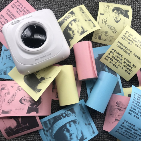 10 pièces autocollant de papier d'imprimante d'étiquettes thermiques pour PAPERANG P1 / P2 / A6, taille: 57 x 30 mm (rose) SH056F1967-07