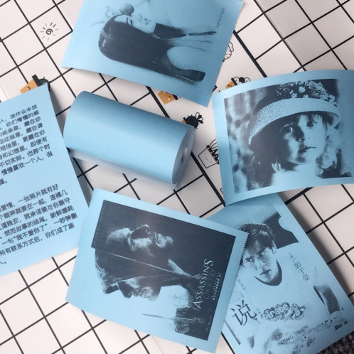 10 pièces autocollant de papier d'imprimante d'étiquettes thermiques pour PAPERANG P1 / P2 / A6, taille: 57 x 30 mm (bleu) SH056L1327-07