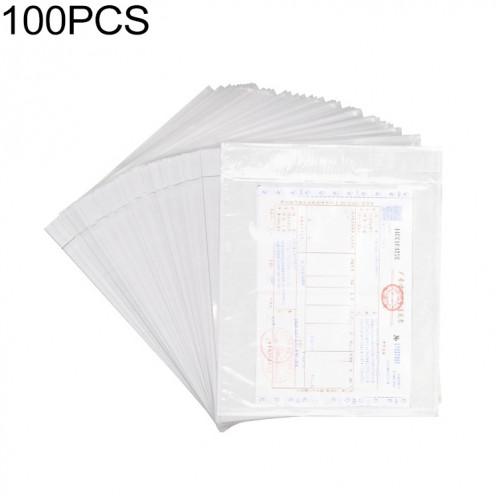 100 PCS 14,5 cm x 18 cm PE sac auto-adhésif étanche auto-scellant avec logo personnalisé et conception, côté court ouvert SH0110211-06