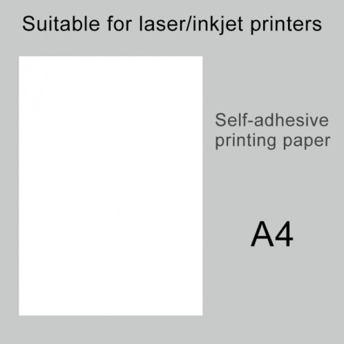 Papier d'imprimante auto-adhésif A4 500 PCS (blanc) SH023W1069-03