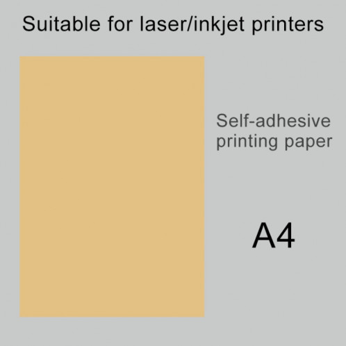 Papier d'imprimante auto-adhésif A4 500 PCS (marron) SH023Z982-03